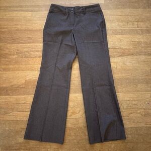 Larry Levine charcoal brown bou·clé wide leg dress pants size 10
 b2